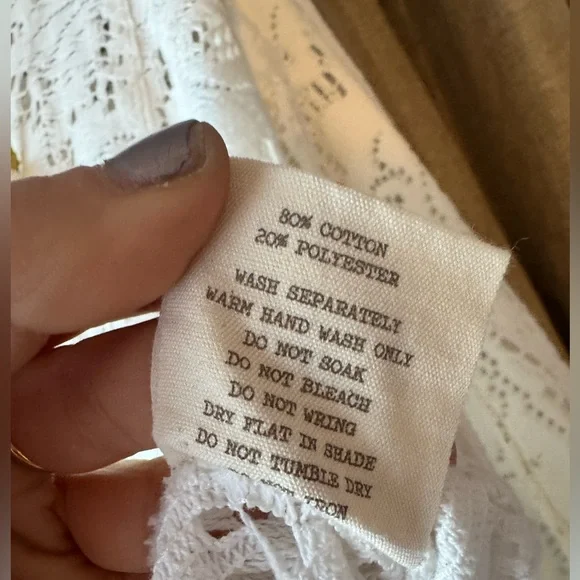 Spell White Lace Blouse w Fringe - Picture 8 of 10